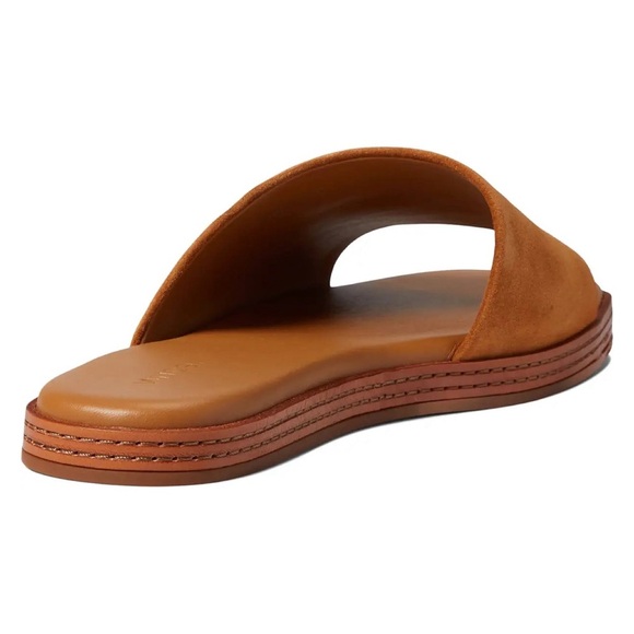 VINCE CANELLA MULE FLAT SLIDE Camel Suede - Picture 3 of 13